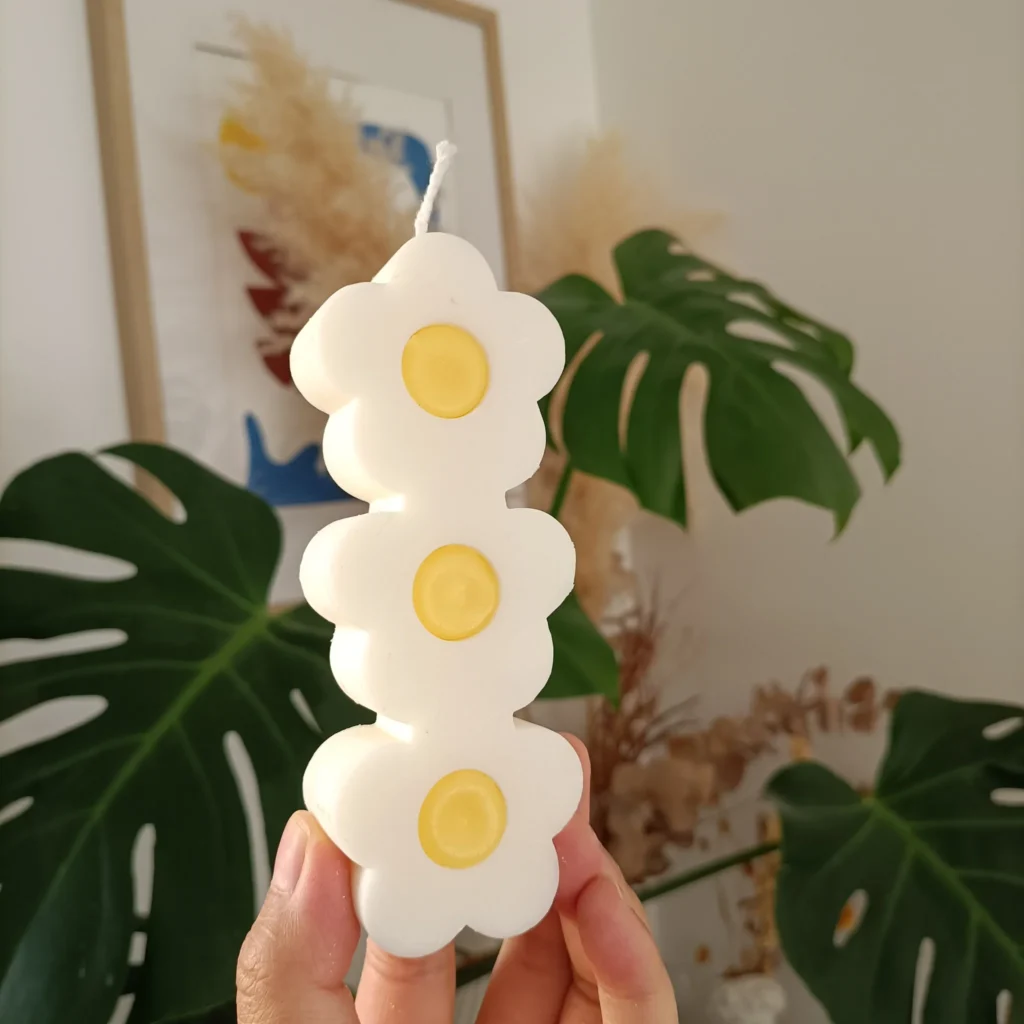 Flower tower soy candle